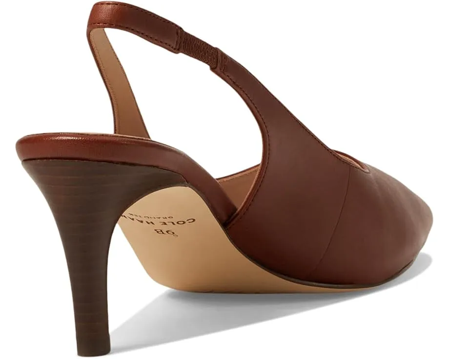 Cole Haan лодочки Vandam на каблуке 65 мм с леопардовым принтом и открытой пяткой