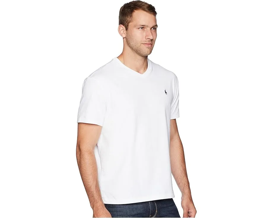 Классическая футболка Polo Ralph Lauren с V-образным вырезом и вышитым логотипом