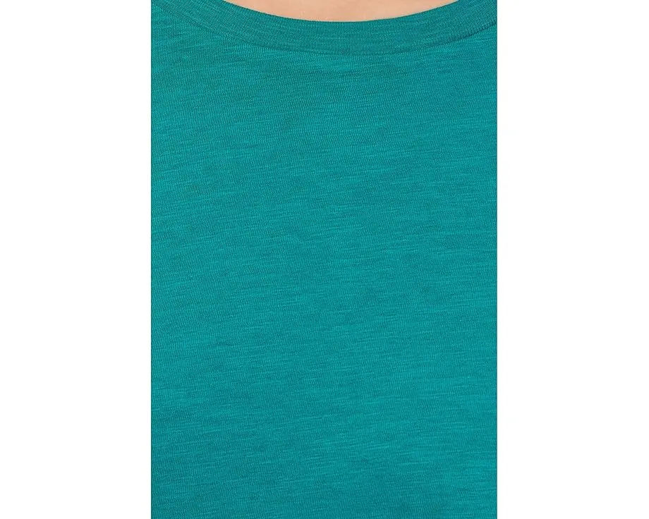 Топ Organic Cotton Slubby Jersey с круглым вырезом и короткими рукавами Eileen Fisher