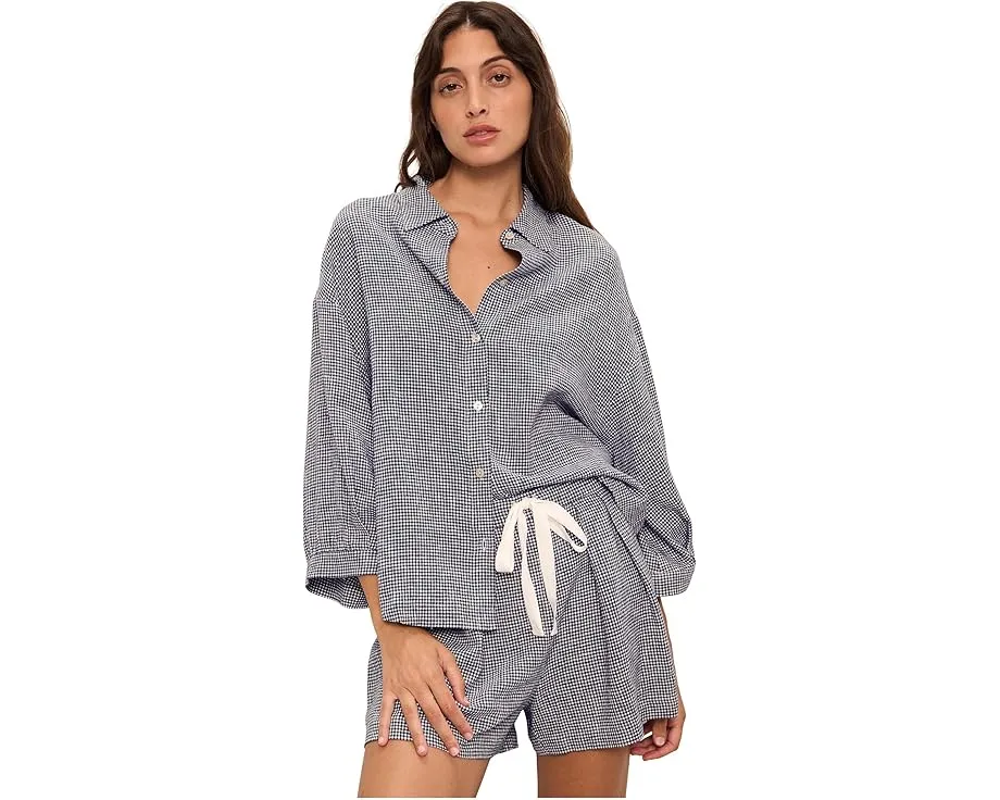 Шорты Eberjey свободного кроя из льняной смеси