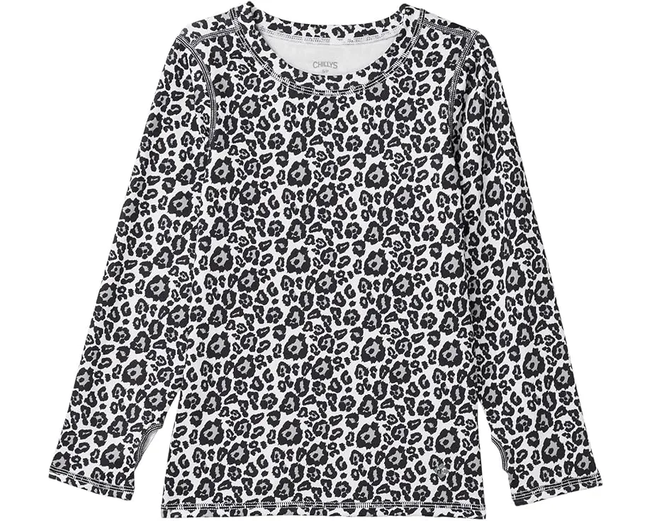 Детская футболка Hot Chillys Micro-Elite Chamois с круглым вырезом и принтом под замшу