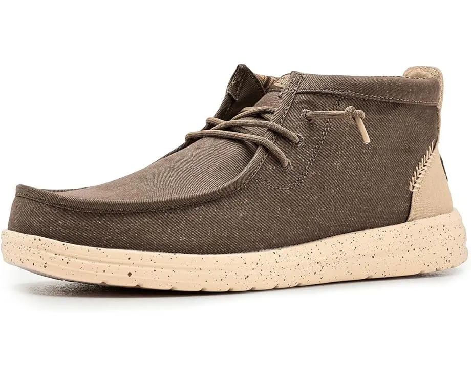 Слипоны Hey Dude Wally Mid Gripr Stretch Canvas с высоким голенищем