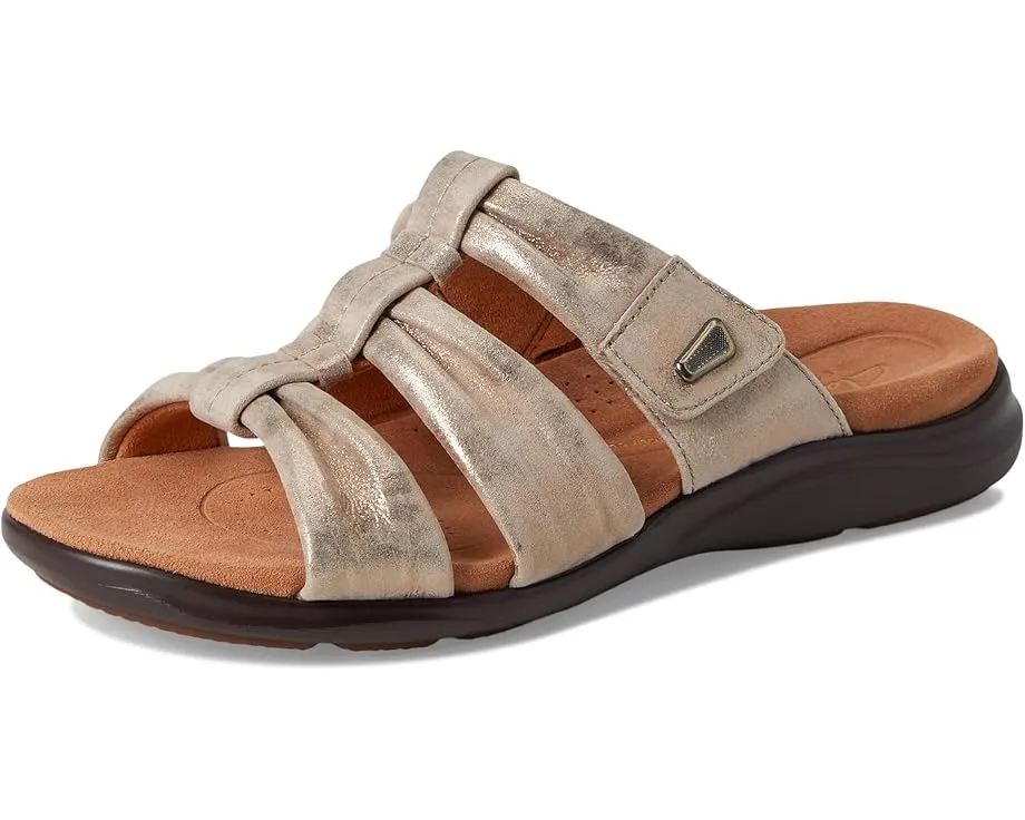 Сандалии Clarks Kitly Slide с лазерной резьбой и регулируемым ремешком