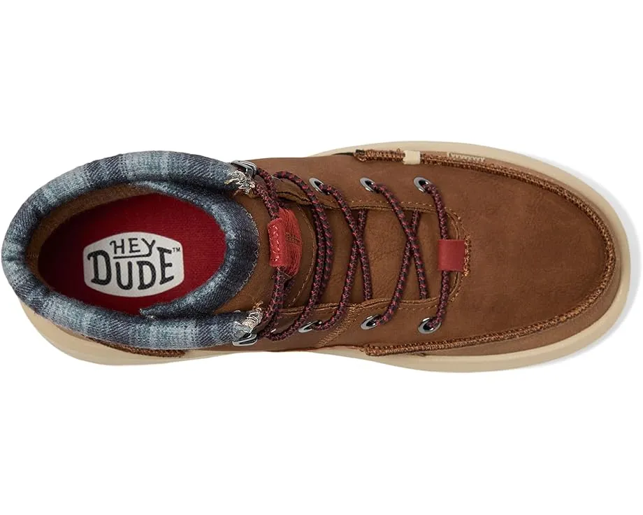 Детские ботинки Hey Dude Bradley Classic на шнурках с кожаным верхом и стелькой Memory Foam