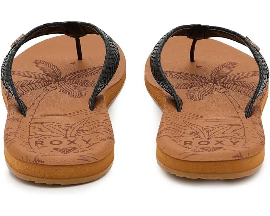 Шлепанцы Roxy Lili III с ремешками-вьетнамками и подошвой из термопластичной резины
