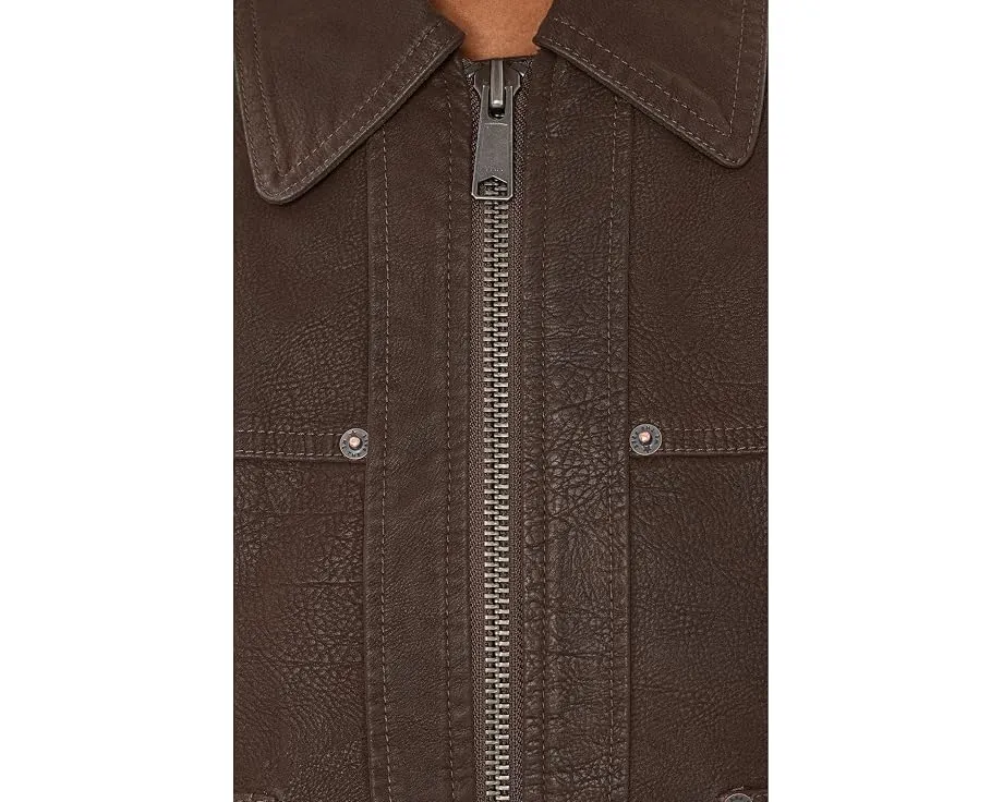 Куртка Free People Blair Vegan Suede Sierra из веганской замши цвета шоколадного торта