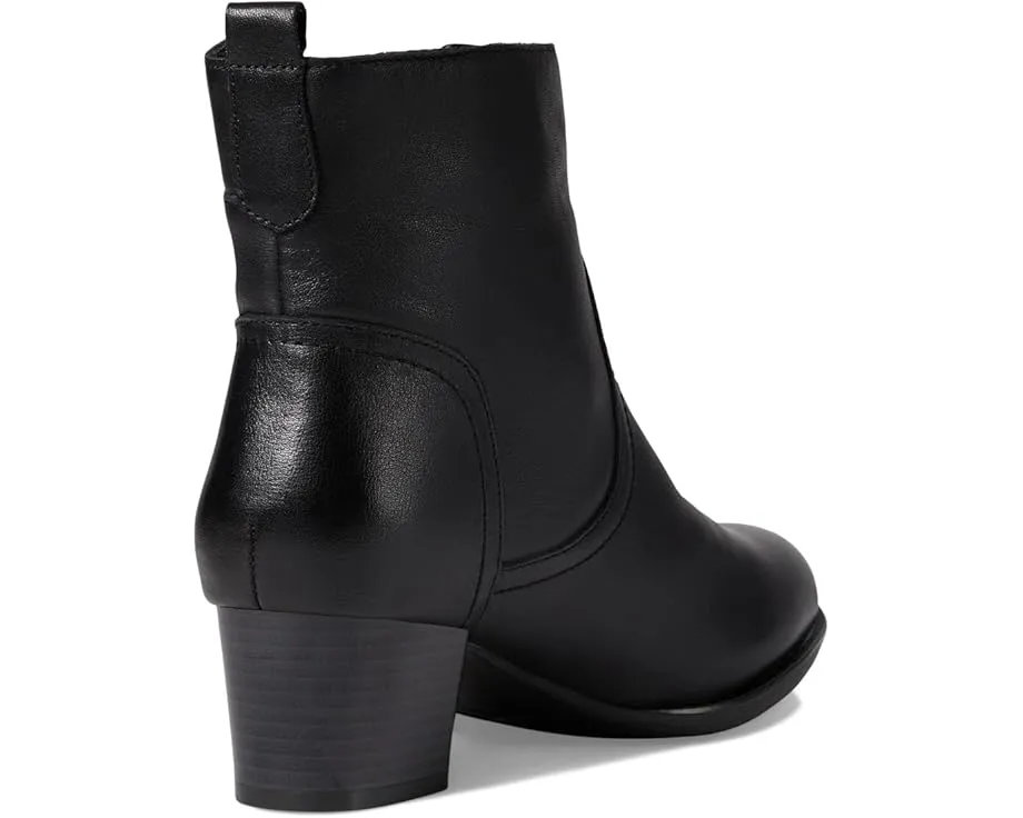 Ботильоны Nazca на удобном каблуке с кнопкой и молнией из кожи