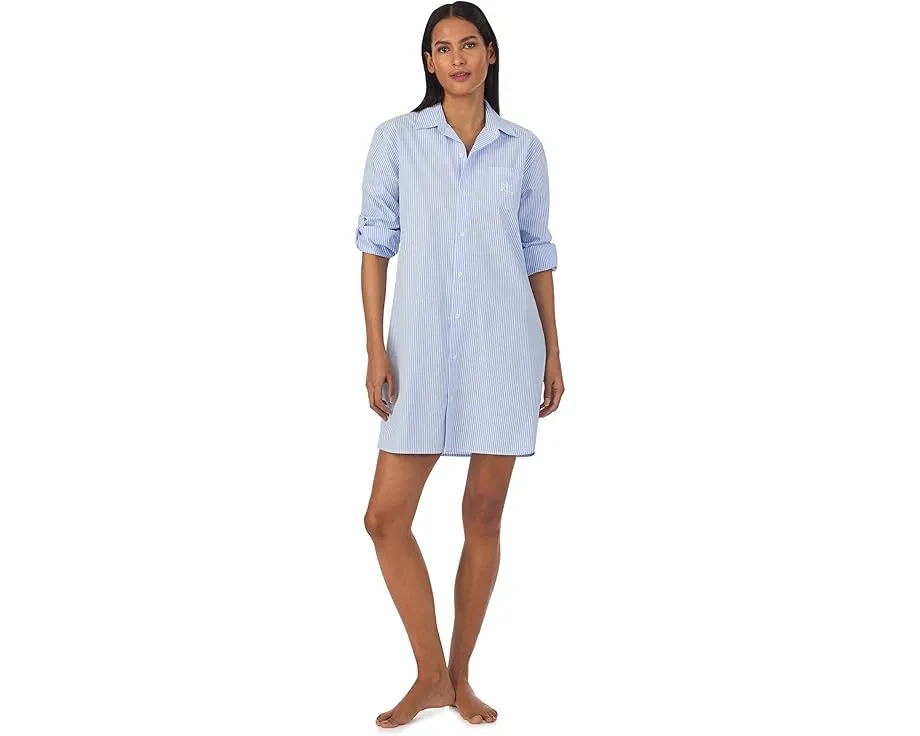 Ночная сорочка Long Sleeve Roll Tab His Shirt с цветочным принтом Lauren Ralph Lauren