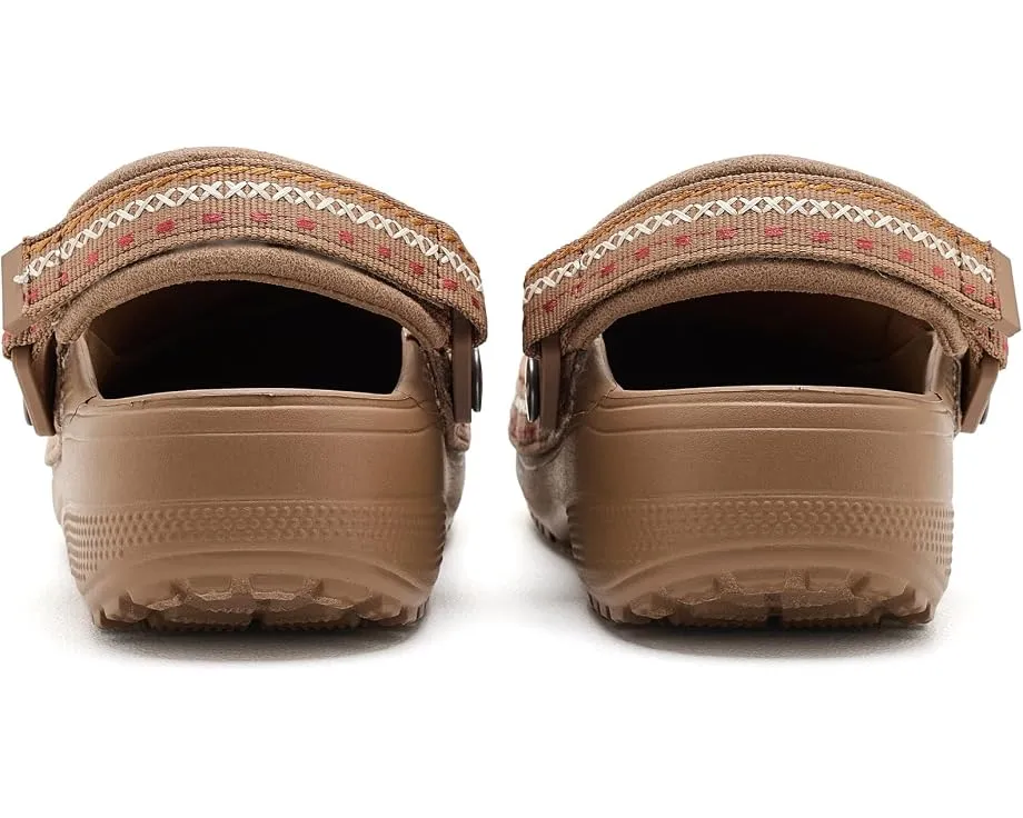 Детские сабо Crocs Classic Crafted Canvas Vegan Suede Stitch с веганским замшем