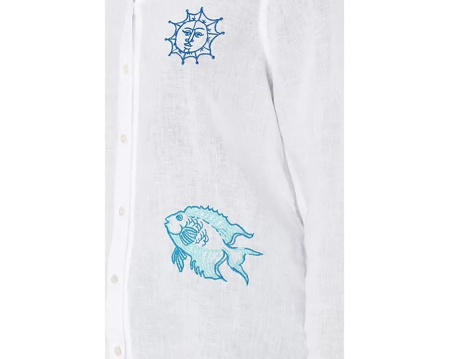 Рубашка Sea View Button Down от Lilly Pulitzer льняная