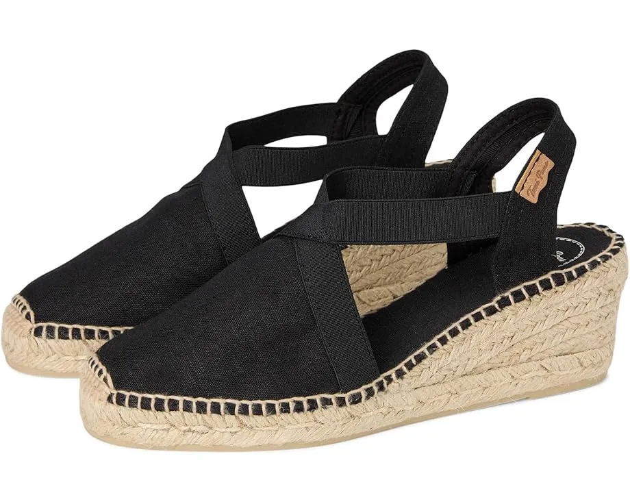 Босоножки Toni Pons Ter на платформе из льна