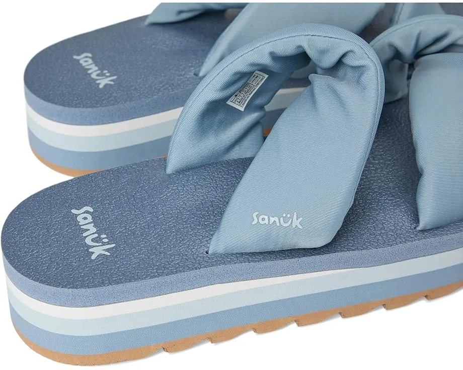 Сандалии Sanuk Yoga Twist-n-slide с платформой и стегаными ремнями на удобной стельке из пеноматериала