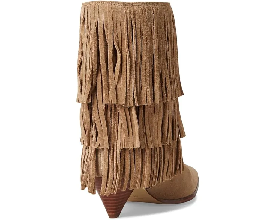 Ботильоны Jayla Heeled Bootie от MICHAEL Michael Kors с бахромой и конусным каблуком