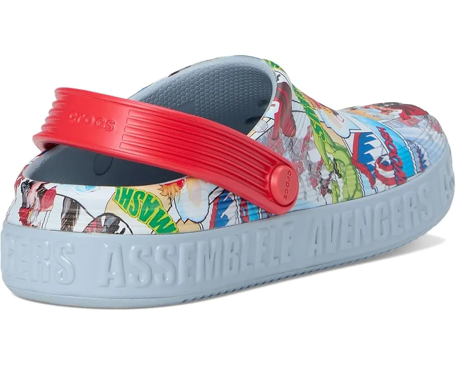 Детские сабо Crocs Avengers Off Court с принтом и задним ремешком