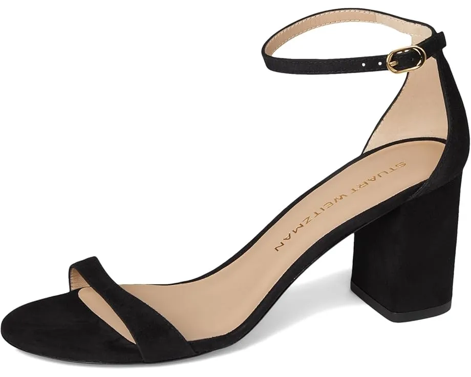 Босоножки Nudist Block 75 на шпильке с ремешком от Stuart Weitzman