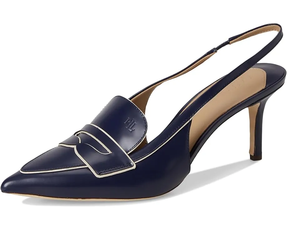 Лоферы-лодочки Lauren Ralph Lauren Khloe на шпильке с контрастной окантовкой