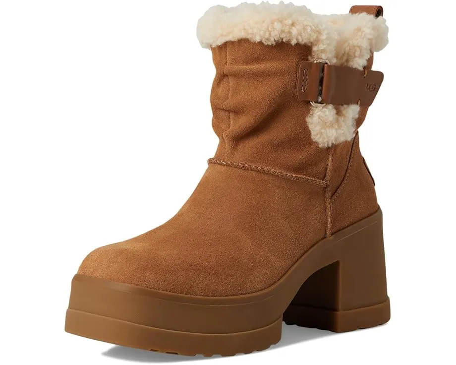 Ботильоны UGG Moxy Pull On на платформе 3.2 дюйма (8.13 см) с меховым воротником из овчины