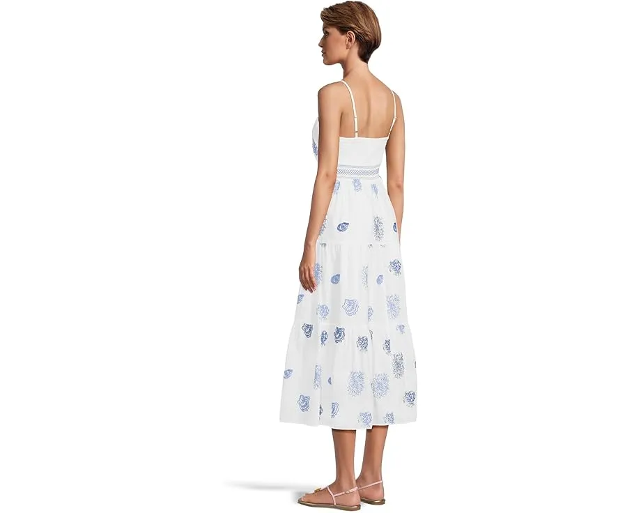 Макси-платье Zanna с вышивкой и запахом из хлопка от Lilly Pulitzer