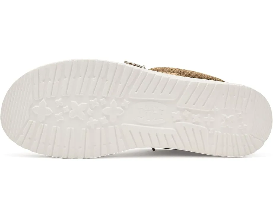 Кроссовки Wally Mesh Neutrals от Hey Dude текстильные с удобной шнуровкой