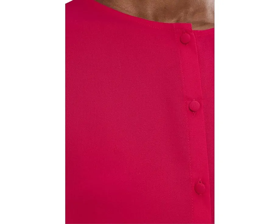 Топ CeCe с пышным рукавом до локтя и бантом