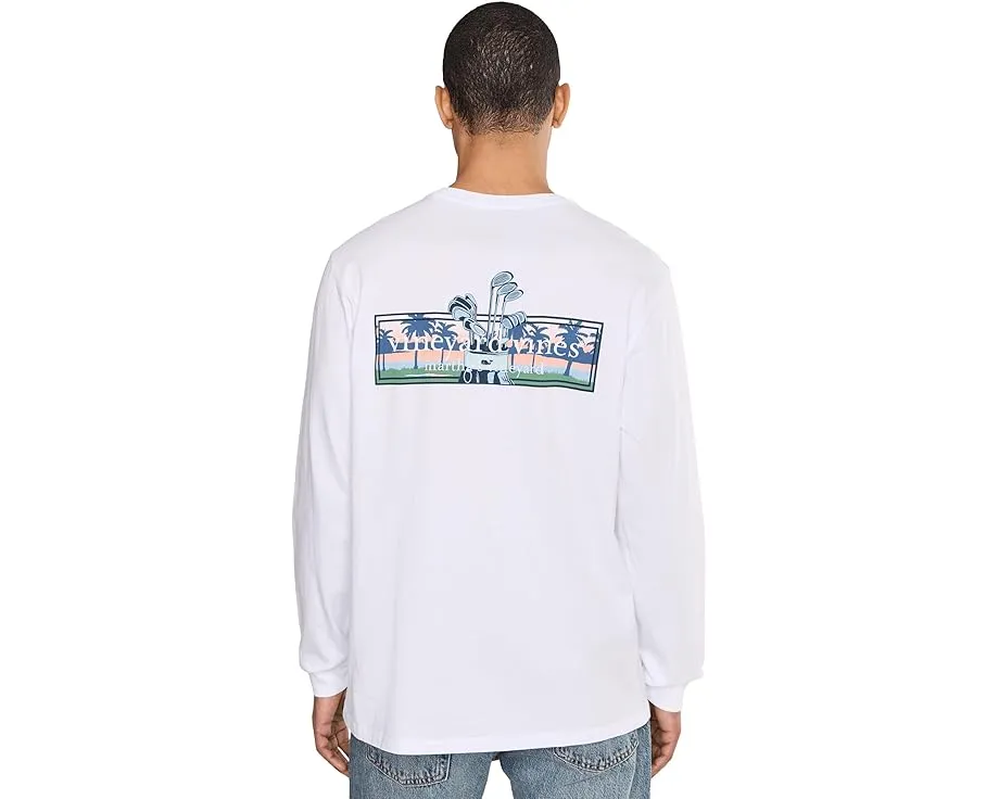 Длинная футболка Vineyard Vines с логотипом гольфа и карманом
