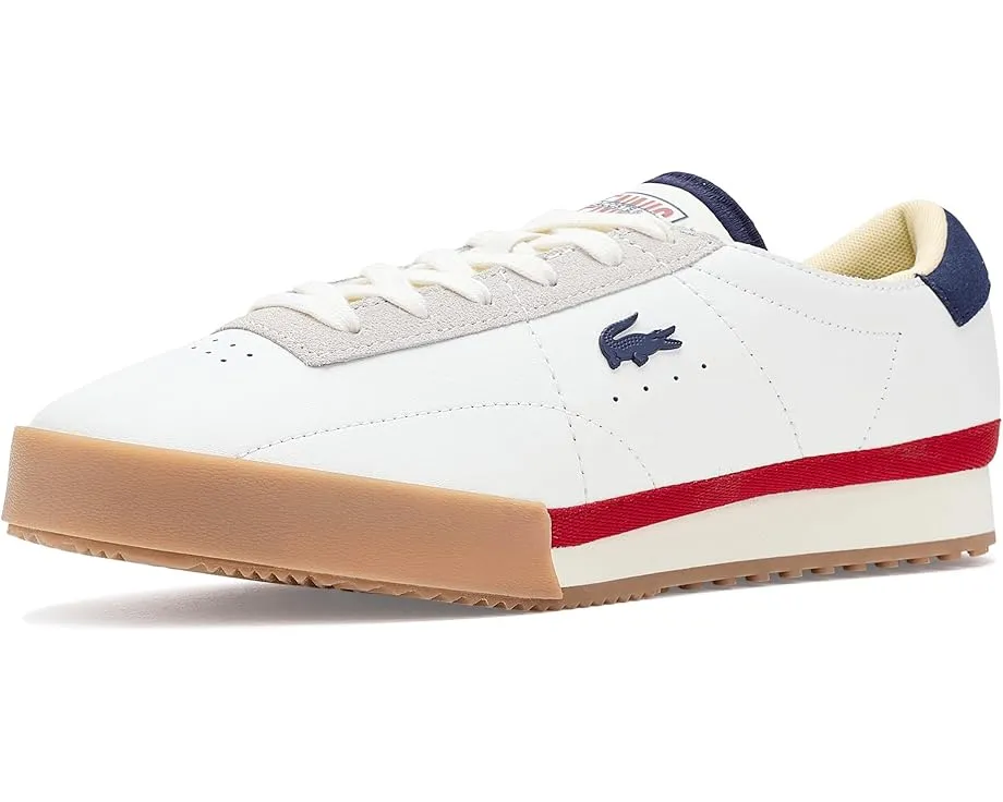 Кроссовки Lacoste Aura из кожи с перфорацией и резиновой подошвой