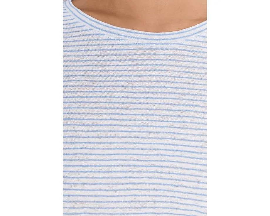 Eileen Fisher Удлиненная футболка с длинным рукавом и полоской из органического льна