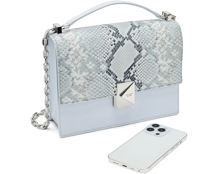 Сумка через плечо Deco Snake Embossed Mixed Material Chain с цепочкой от Kate Spade New York