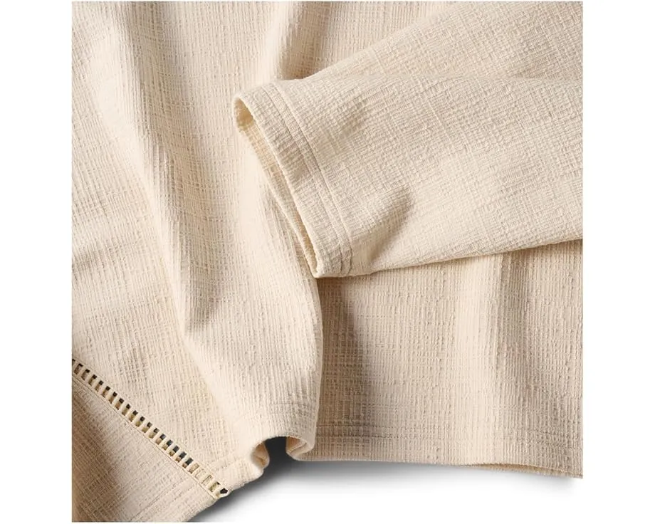 Свитшот Hayvie Crewneck oversize из ответственного хлопка с лестничными швами