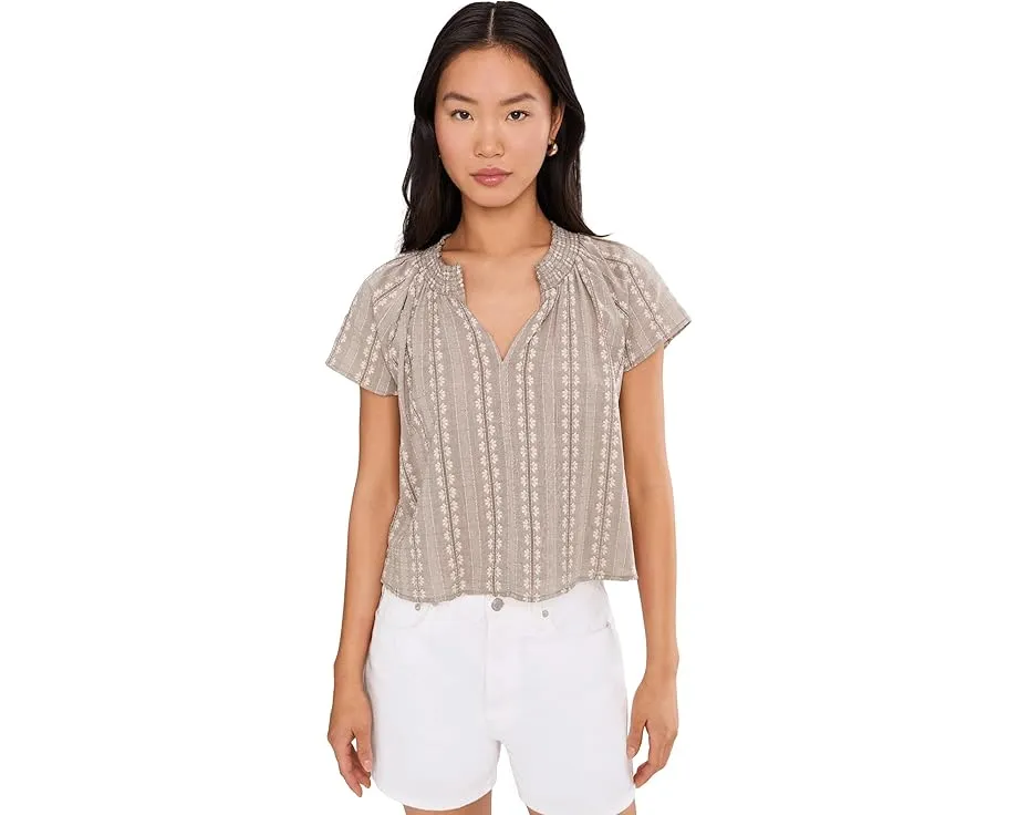 Блуза Splendid Meadow из мягкой ткани с V-образным вырезом и короткими рукавами