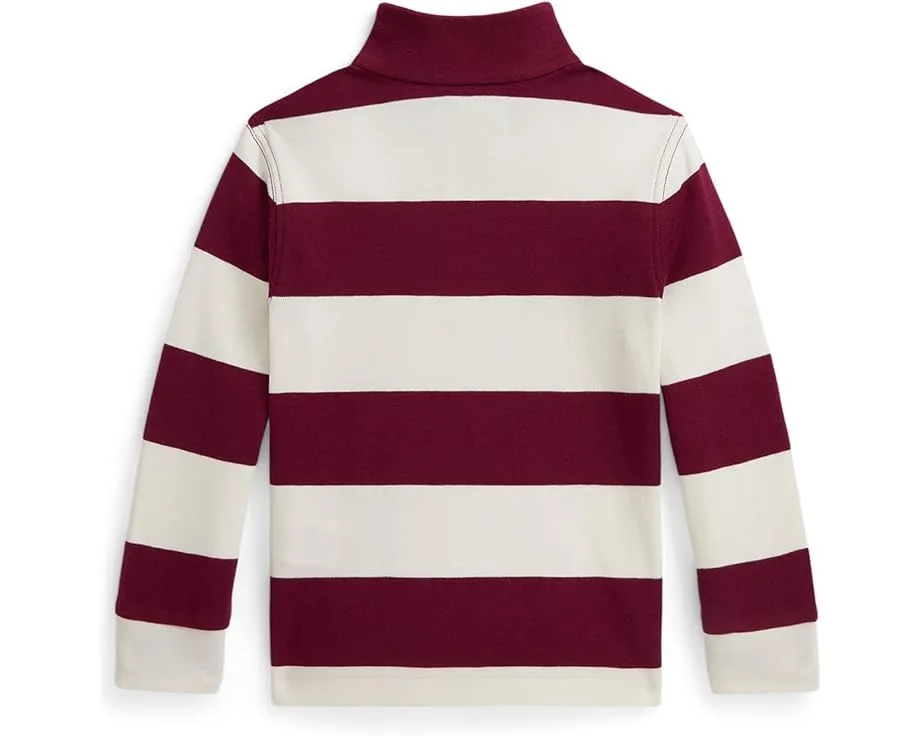 Поло с капюшоном в полоску из хлопкового интерлока Polo Ralph Lauren Kids для малышей и детей