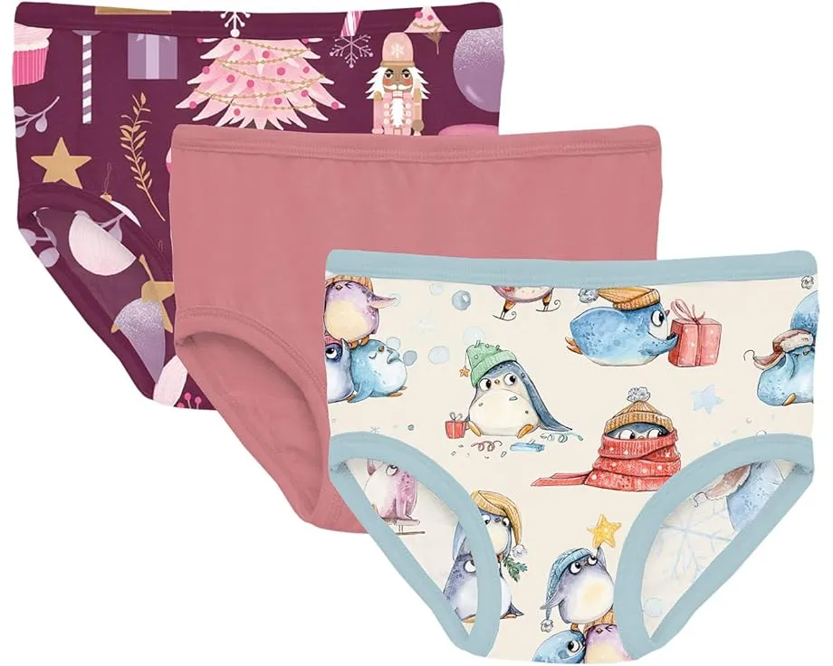 Набор из 3 трусиков для девочек Kickee Pants Kids с принтом (Большой размер)