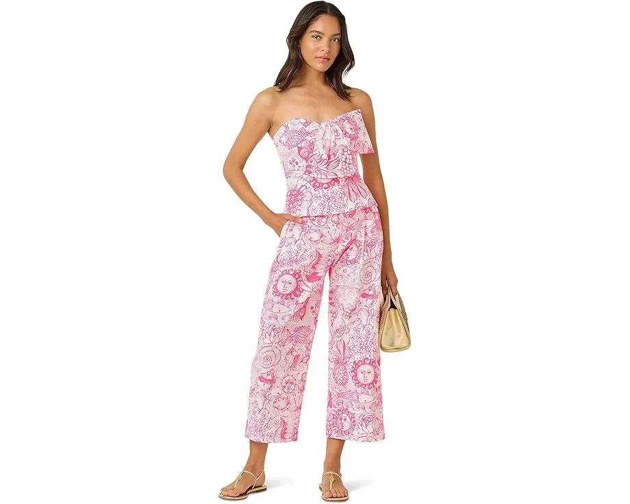 Кюлоты Mandalay Crop Pants от Lilly Pulitzer с завышенной талией и широкими брючинами