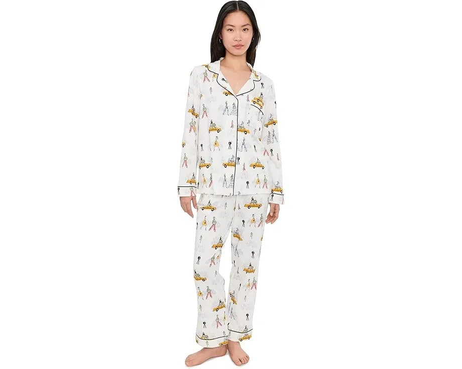 Комплект пижамы Bedhead PJs Classic с длинными рукавами из хлопкового трикотажа