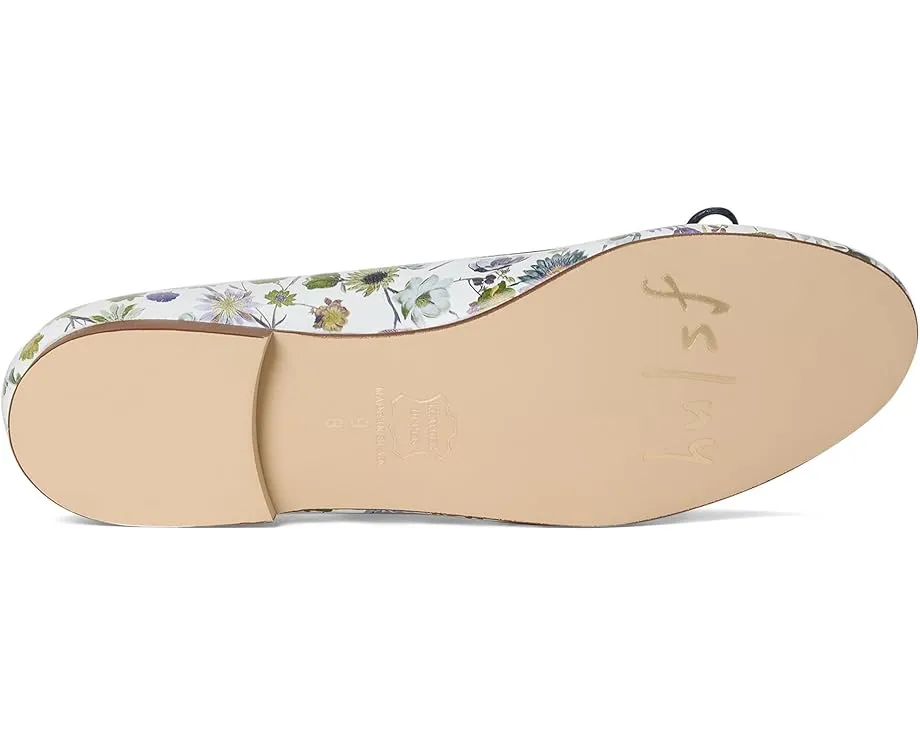 Слипоны French Sole Naomi из кожи с цветочным принтом и легкой стелькой EVA