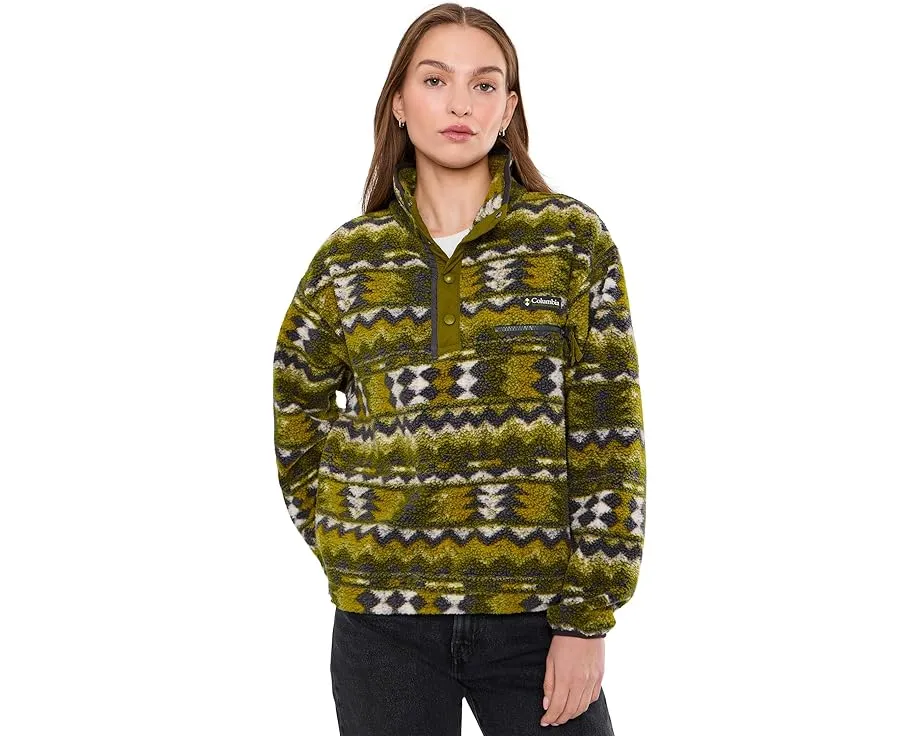 Куртка Columbia Helvetia II Cropped 1/2 Snap с принтом из флиса Sherpa