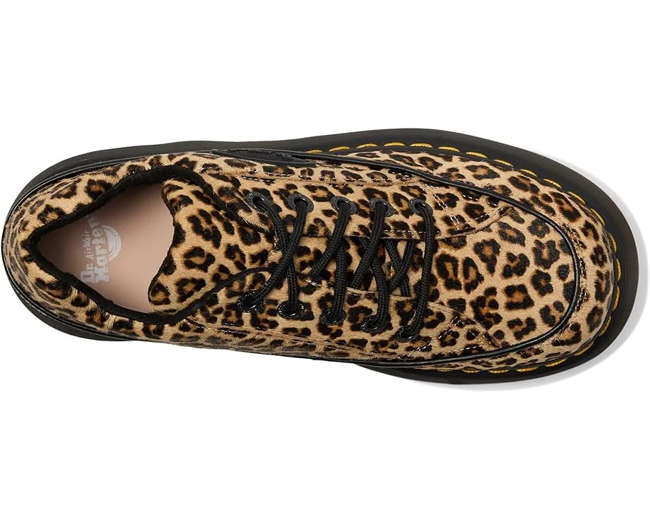 Кроссовки Dr. Martens Buzz 5-Eye с принтом под леопарда на массивной подошве