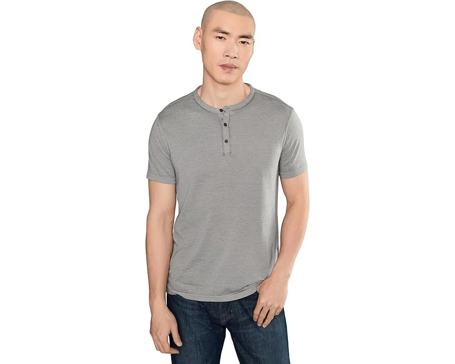 Футболка John Varvatos Duke Henley с небесно-серым принтом