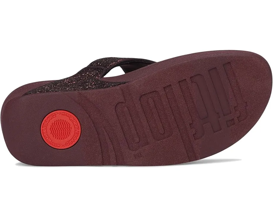 Сандалии FitFlop Lulu с ремешком между пальцев и мерцающим верхом