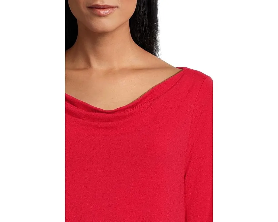 Блуза Liverpool Los Angeles с рукавом три четверти и драпированным вырезом