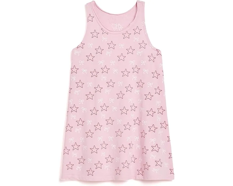 Хлопковое платье-топ Cotton Jersey Tank Dress для детей Chaser Kids с принтом звезд