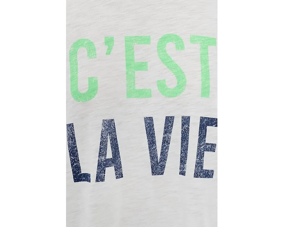 Футболка P.J. Salvage Short Sleeve Tee C'est La Vie с коротким рукавом