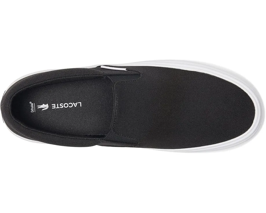 Lacoste Slip-On Base слипоны из хлопка с круглым носком