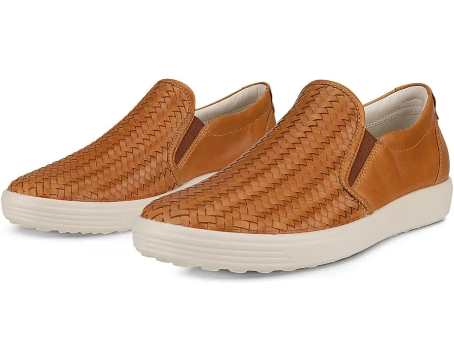 ECCO Soft 7 Woven Slip-On II женские мокасины из цельнозерновой кожи