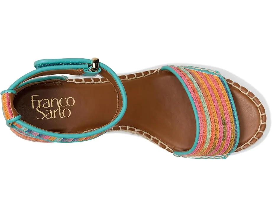 Босоножки на танкетке из рафии с ремешком на щиколотке Franco Sarto Clemens