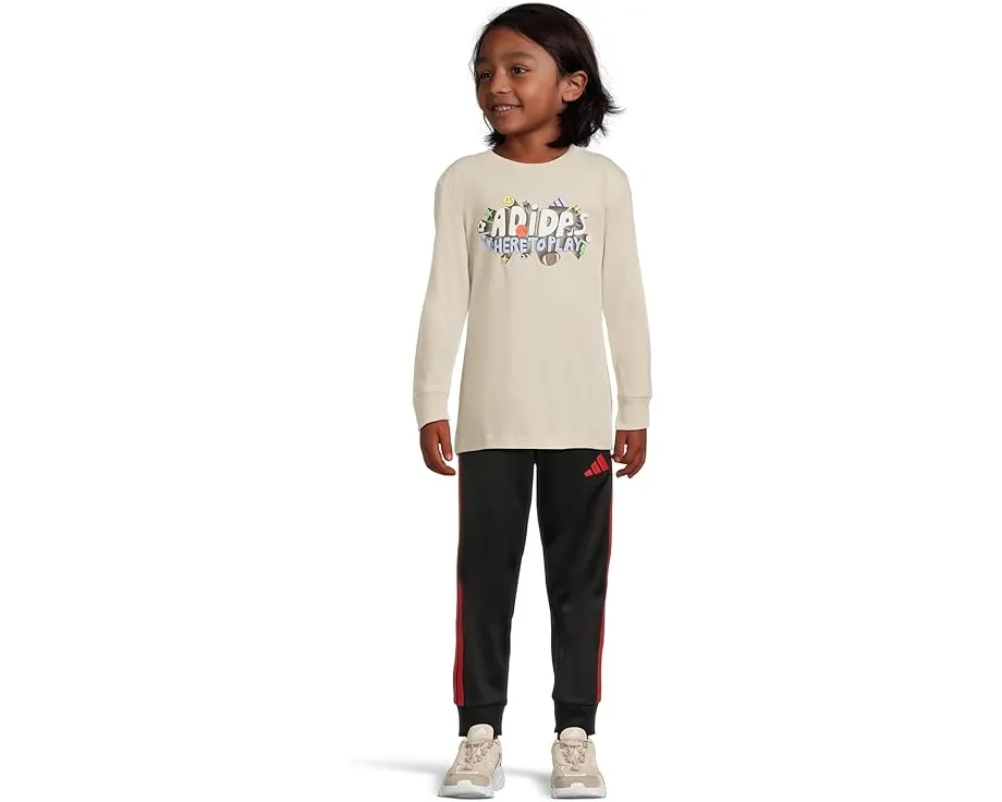 Детская футболка adidas с длинным рукавом и принтом для самовыражения