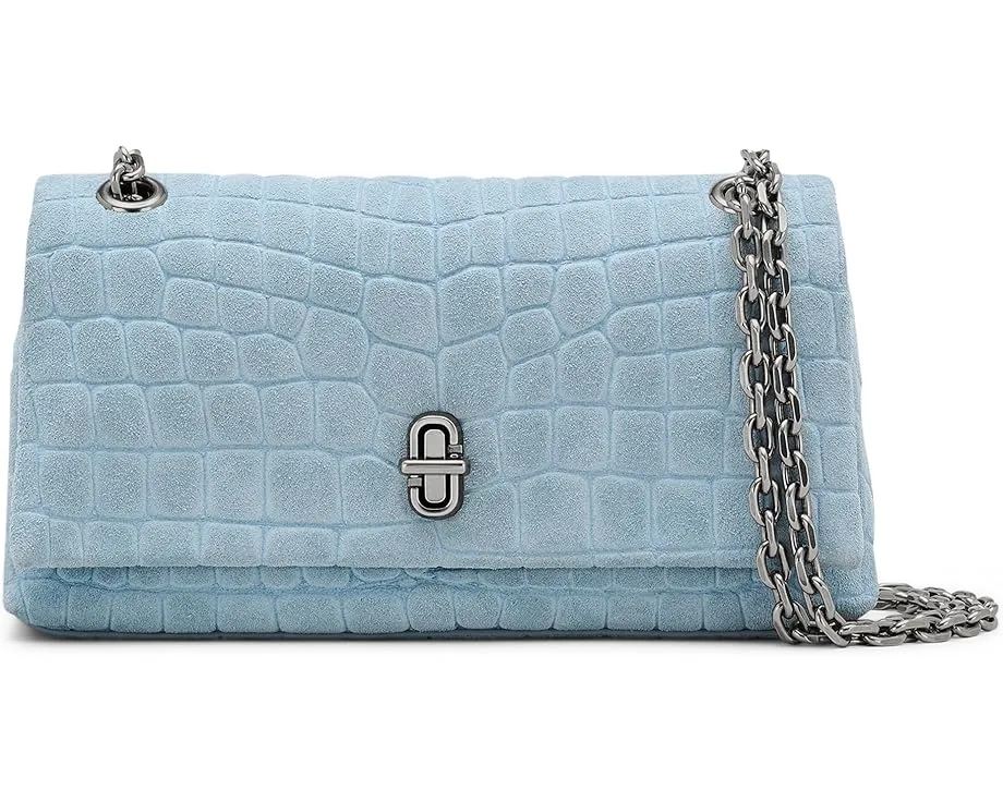 Мини-сумка Marc Jacobs The Suede Croc Dual Chain с крокодиловым тиснением