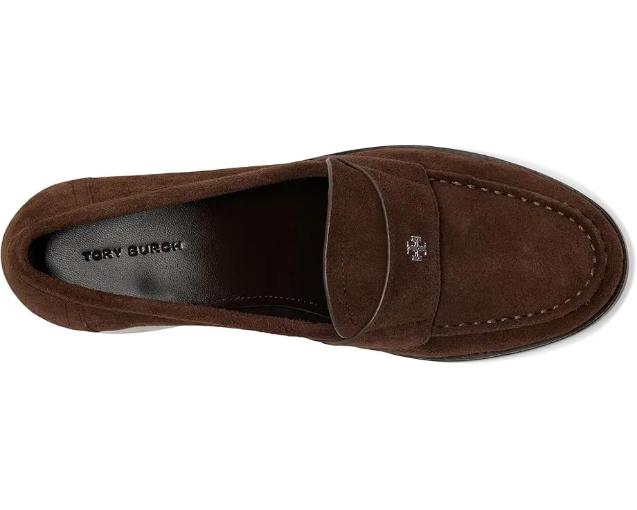 Tory Burch Лоферы на каблуке 55мм из замши с логотипом