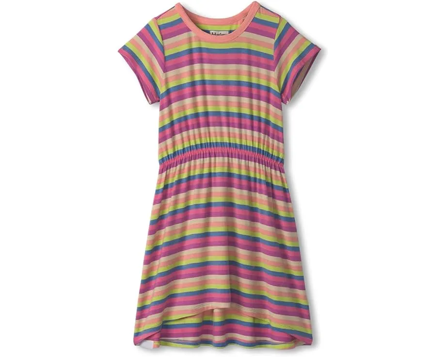 Платье Hatley Kids High-Low Hem с асимметричным подолом и полоской