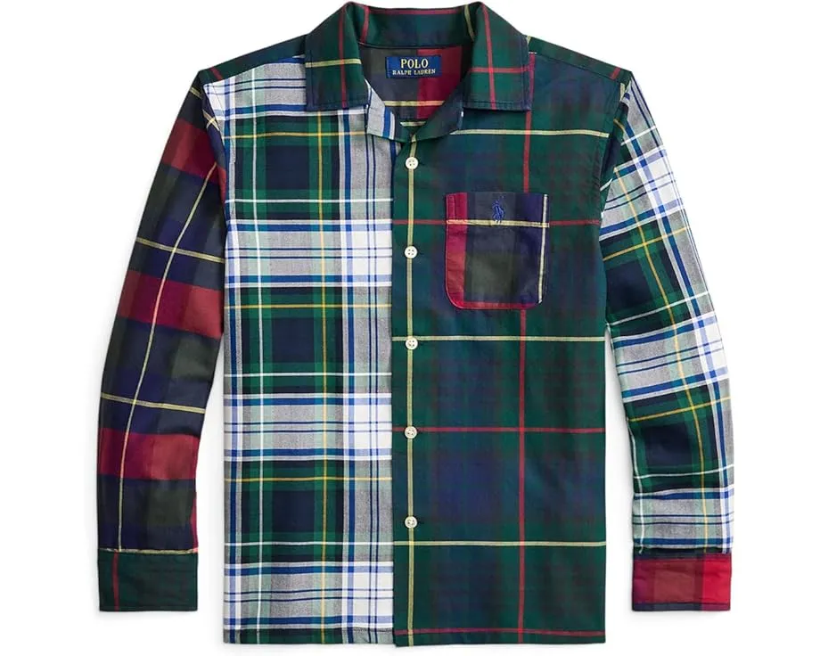 Polo Ralph Lauren Kids клетчатая оксфордская рубашка Fun Shirt для детей постарше